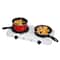 MegaChef Sleek White Electric Portable Lightweight Dual Burner Cooktop Buffet Range